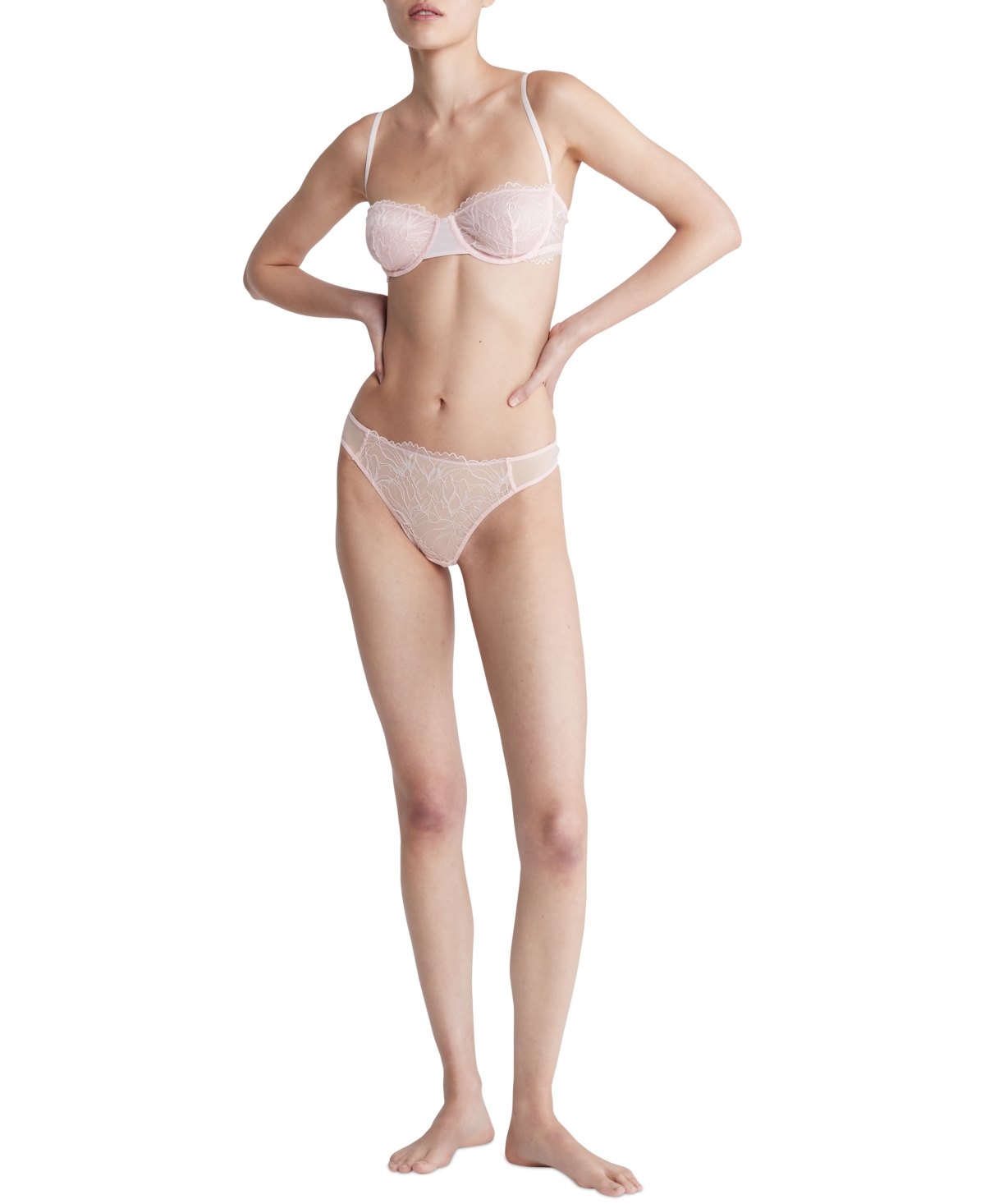 Calvin Klein Sheer Floral Lace Thong
