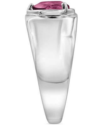 Pink Topaz Pear Solitaire Ring (3/4 ct. t.w.) in Sterling Silver