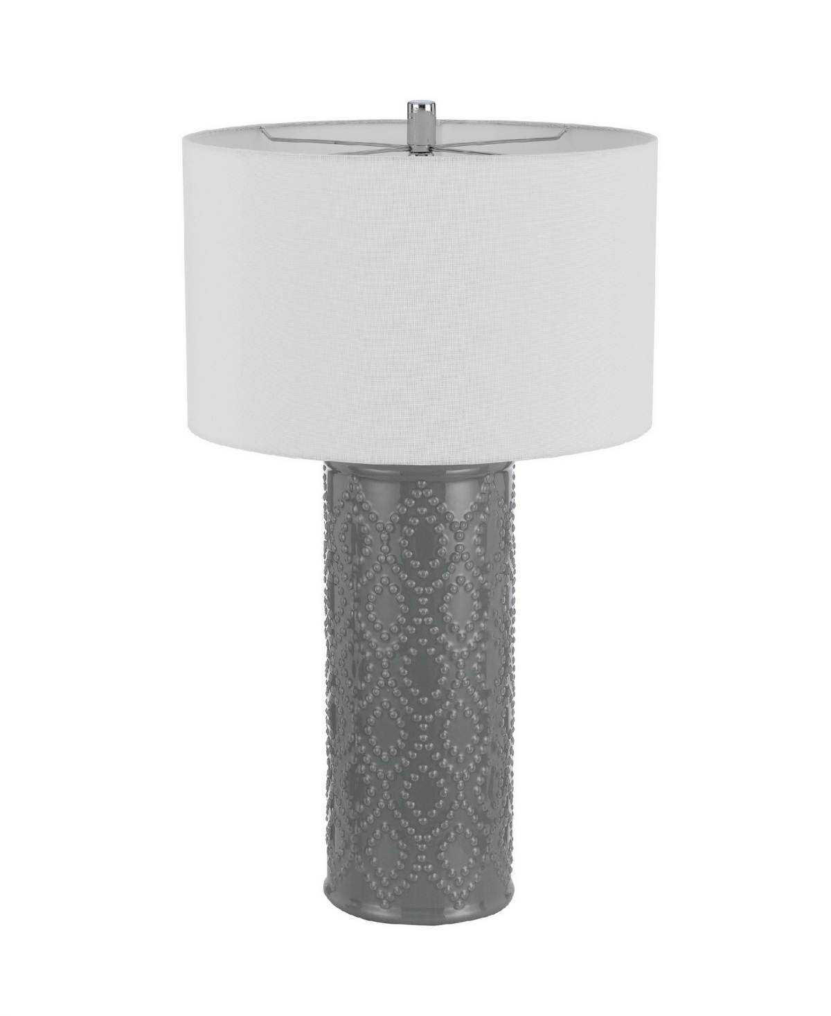 Shop Cal Lighting 28.5" Height Ceramic Table Lamp Set In Slate Gray