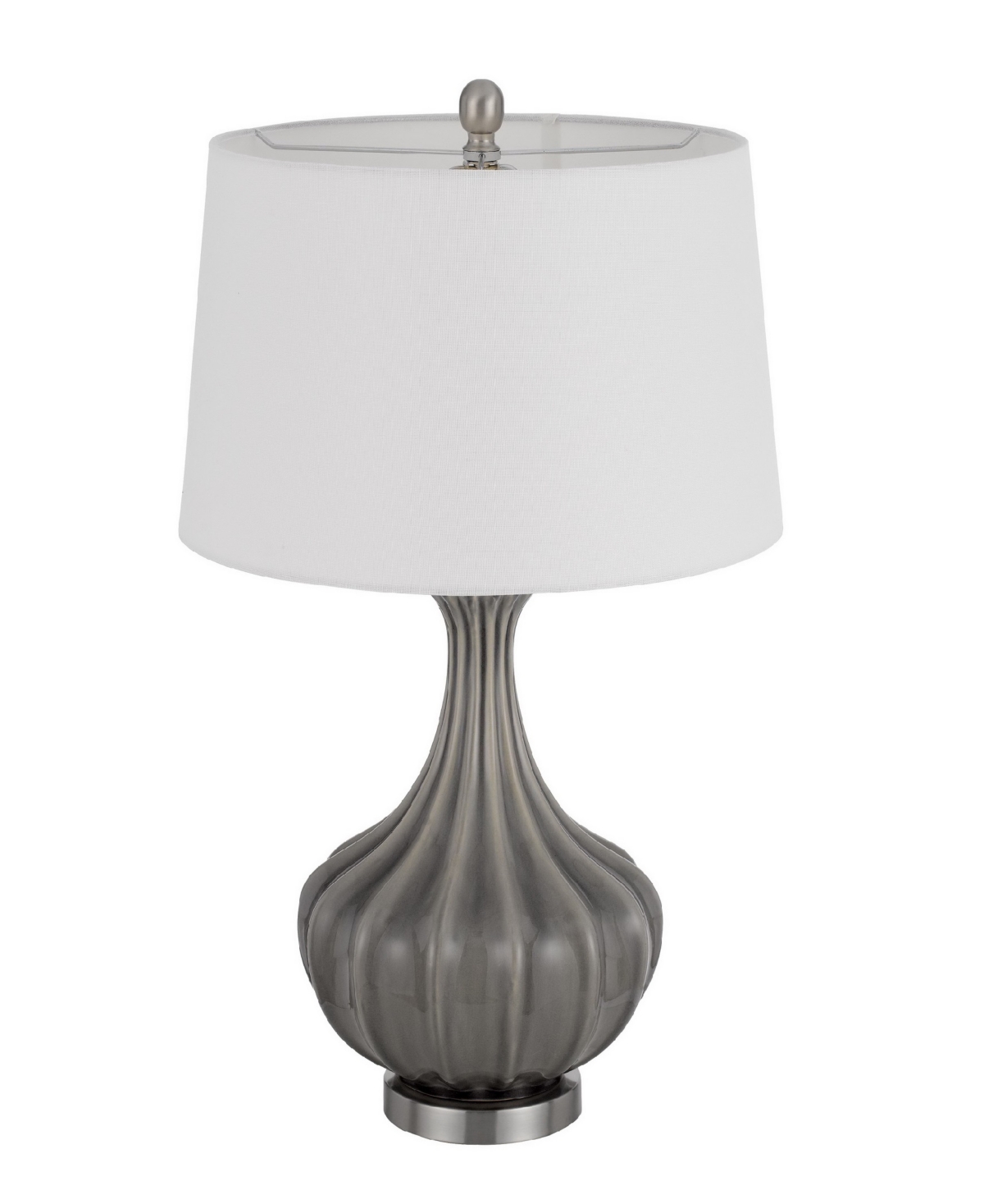 Shop Cal Lighting 28.5" Height Ceramic Table Lamp Set In Slate Gray