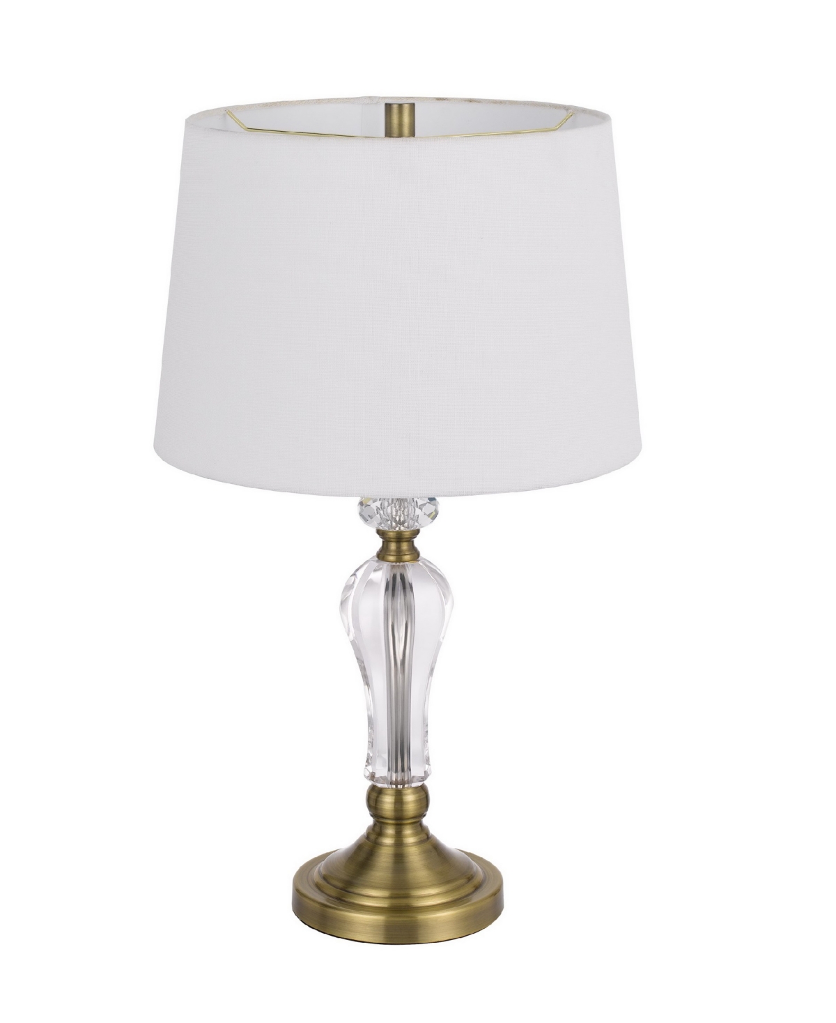 Cal Lighting 25" Height Metal Table Lamp Set In Antique Brass