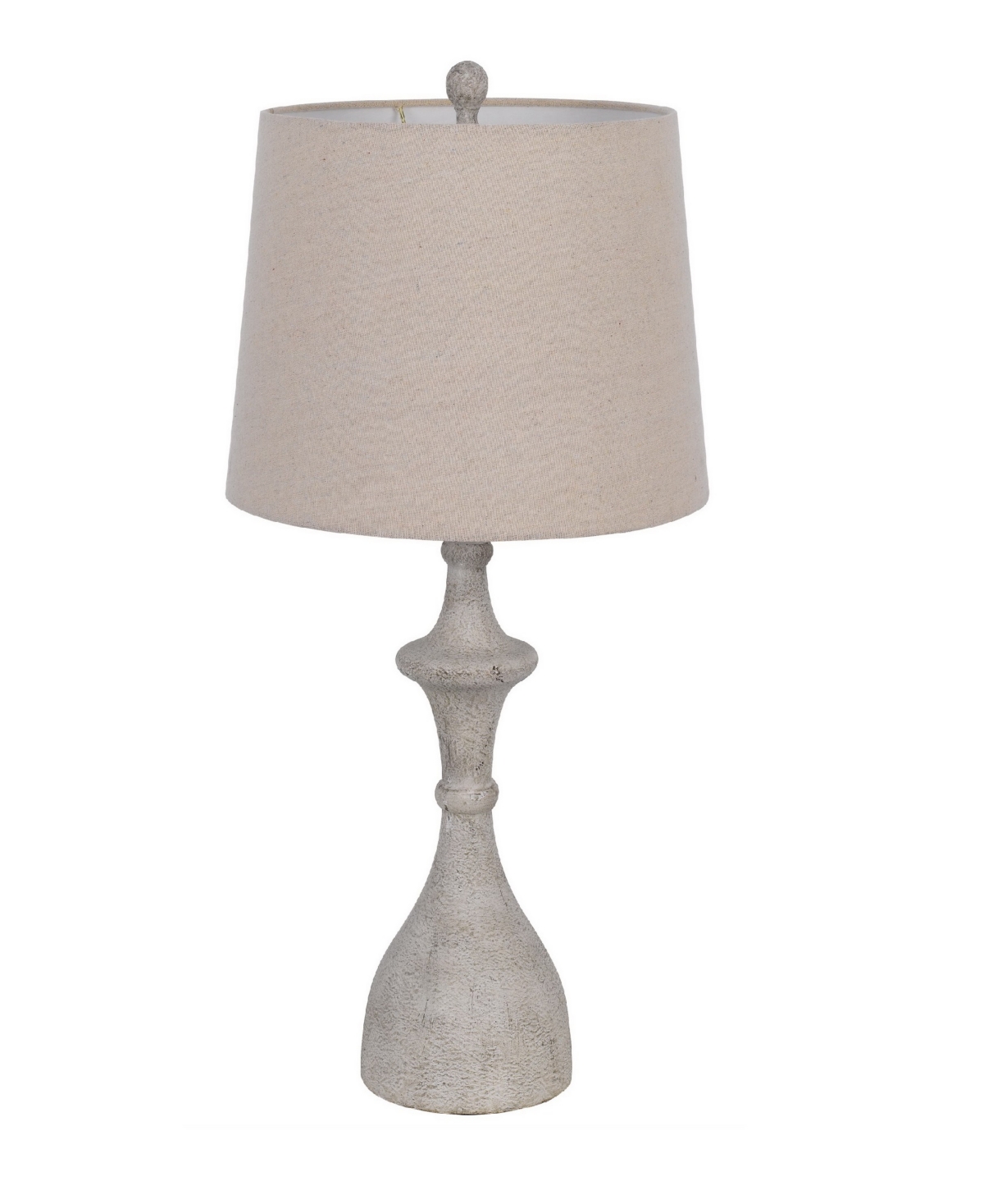 Cal Lighting 27" Height Resin Table Lamp Set In White Washed
