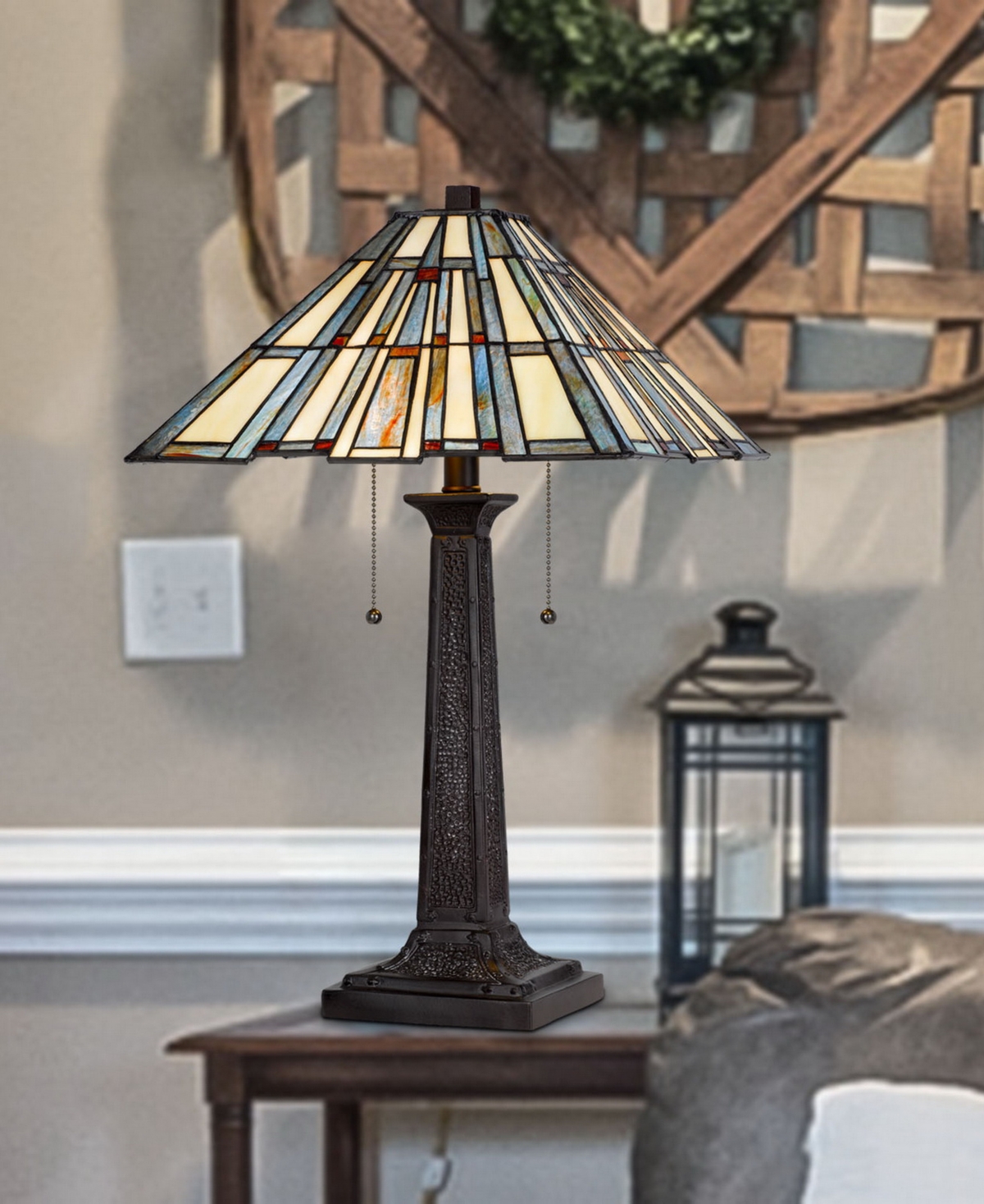 Cal Lighting 23" Height Metal And Resin Table Lamp In Dark Bronze