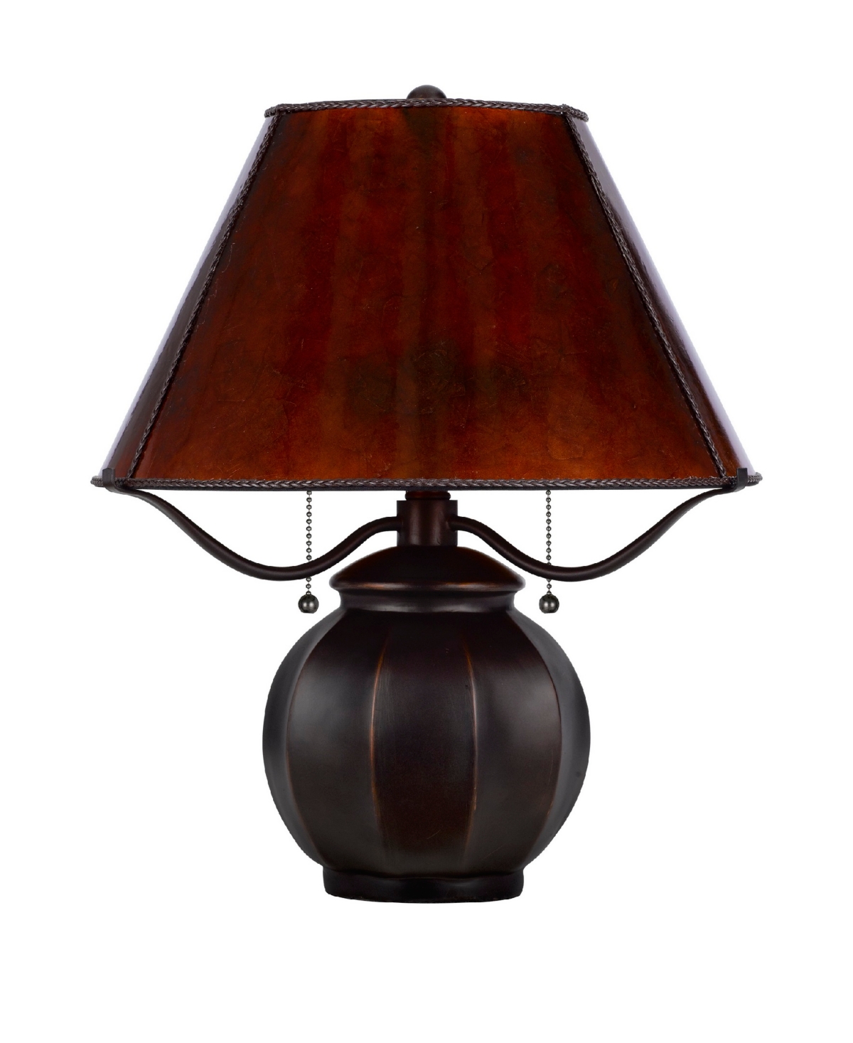 Shop Cal Lighting 19.5" Height Metal And Resin Table Lamp In Mica
