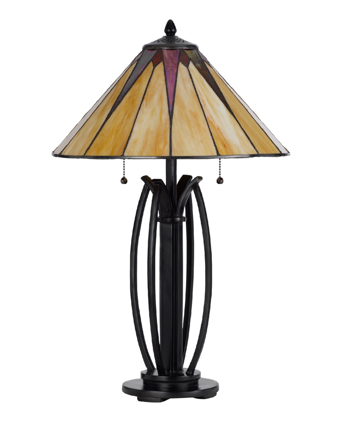 Shop Cal Lighting 25" Height Metal And Resin Table Lamp In Dark Bronze