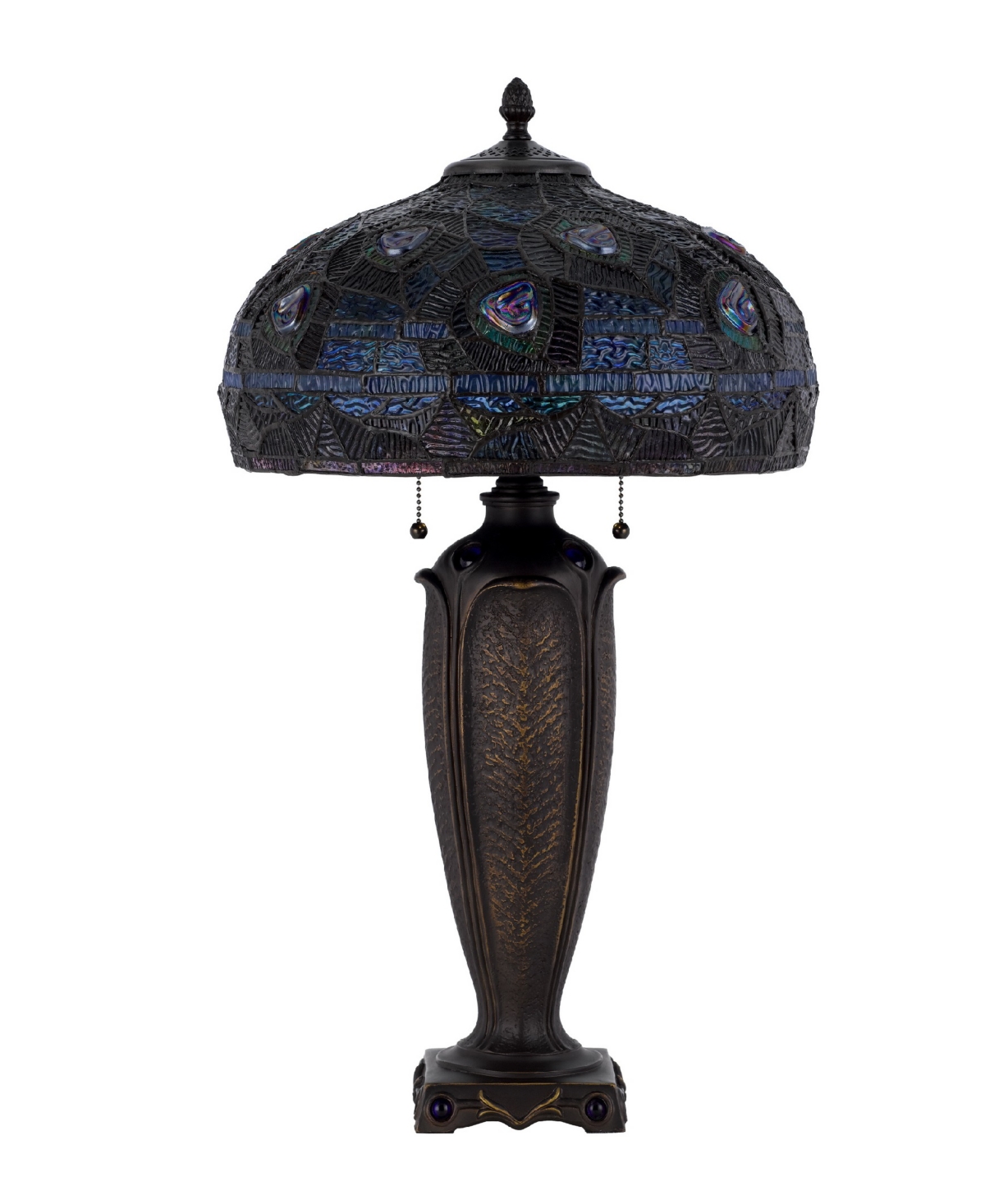 Cal Lighting 26" Height Metal And Resin Table Lamp In Dark Bronze