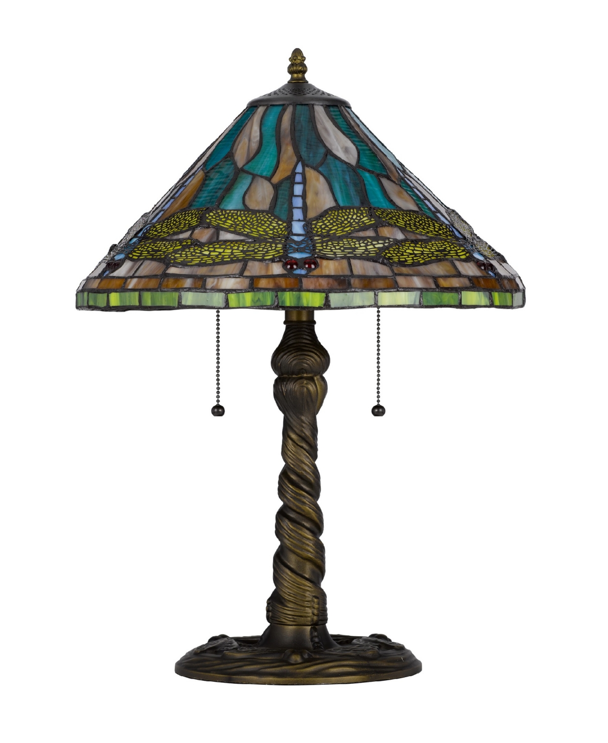 Shop Cal Lighting 23.5" Height Metal And Resin Table Lamp In Antique Brass