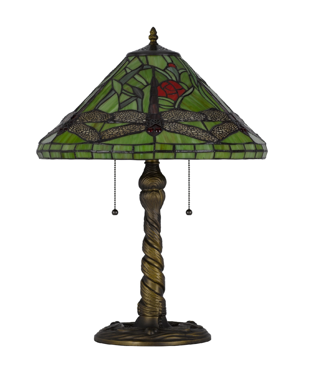 Shop Cal Lighting 23.5" Height Metal And Resin Table Lamp In Antique Brass