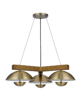 Lakeland 8.75" Height Metal and Wood Pendant