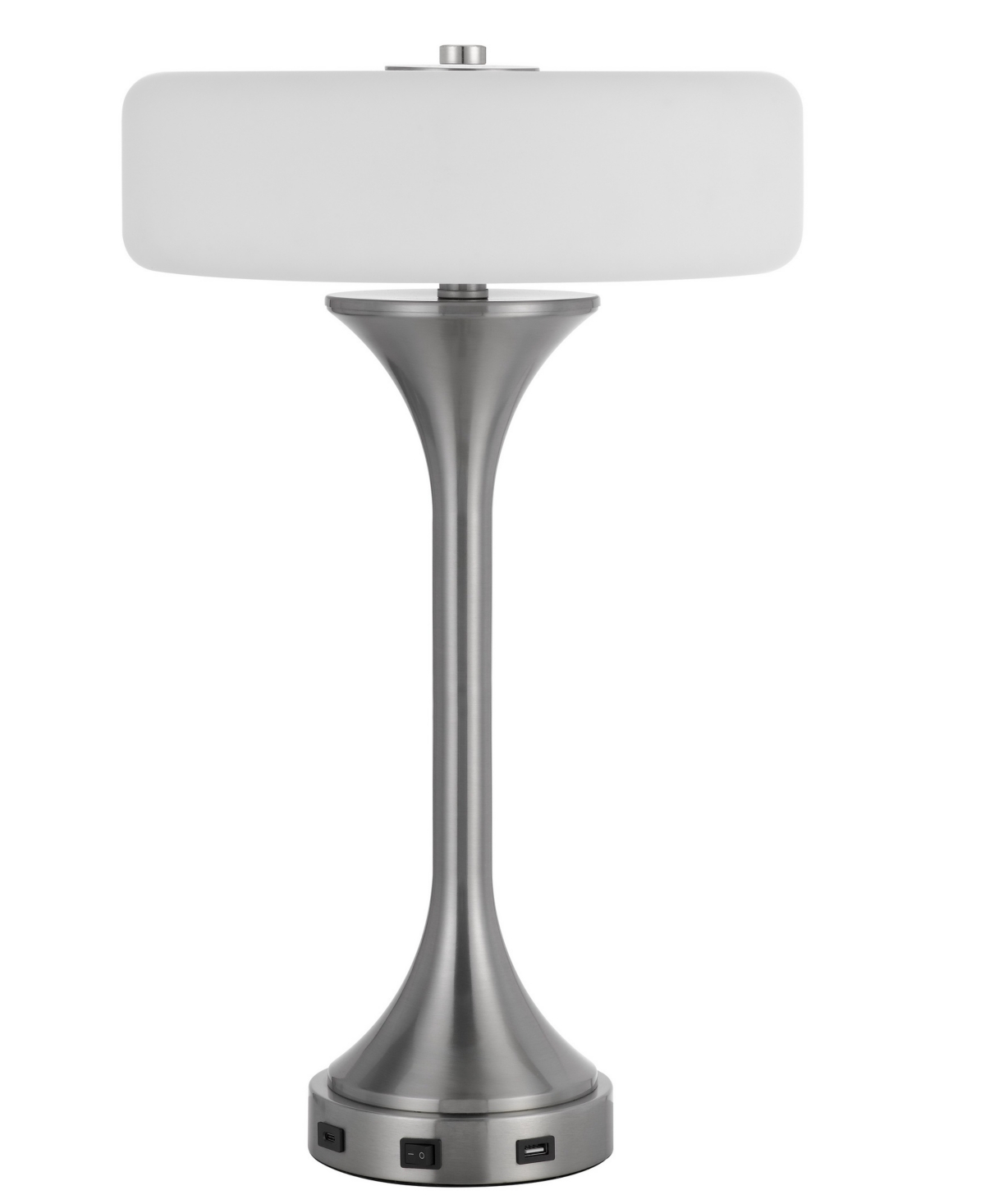 Cal Lighting Espoo 22.13" Height Metal Table Lamp In Brushed Steel