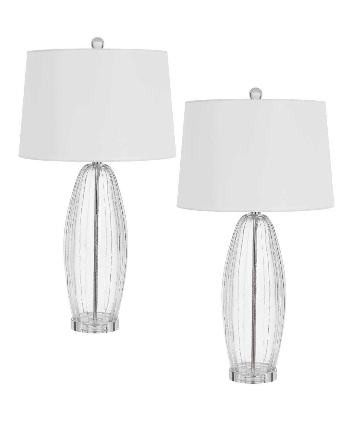 Cal Lighting Raisio 30" Height Table Lamp Set In Clear Glass