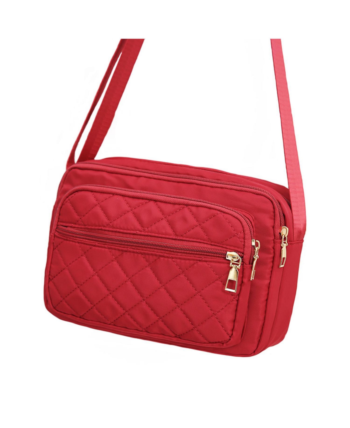 Ladies Nylon Quilted Bag - Red