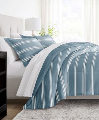 Ultra Soft Stripe Reversible 3- Pc. Comforter Set, Queen