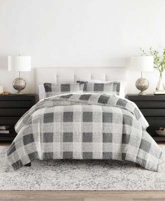 Ultra Soft Gingham 3-Pc. Comforter Set, Queen