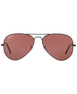 Unisex Aviator Large Metal Polarized Sunglasses, Polar RB3025