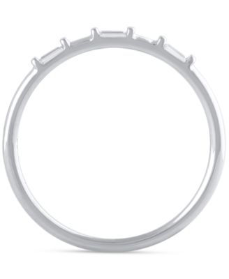 IGI Certified Diamond Baguette Band (1/20 ct. t.w.) in 14k White Gold