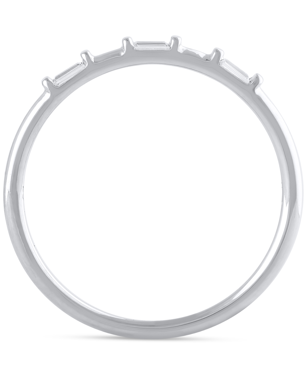 Igi Certified Diamond Baguette Band (1/20 ct. t.w.) in 14k- White Gold