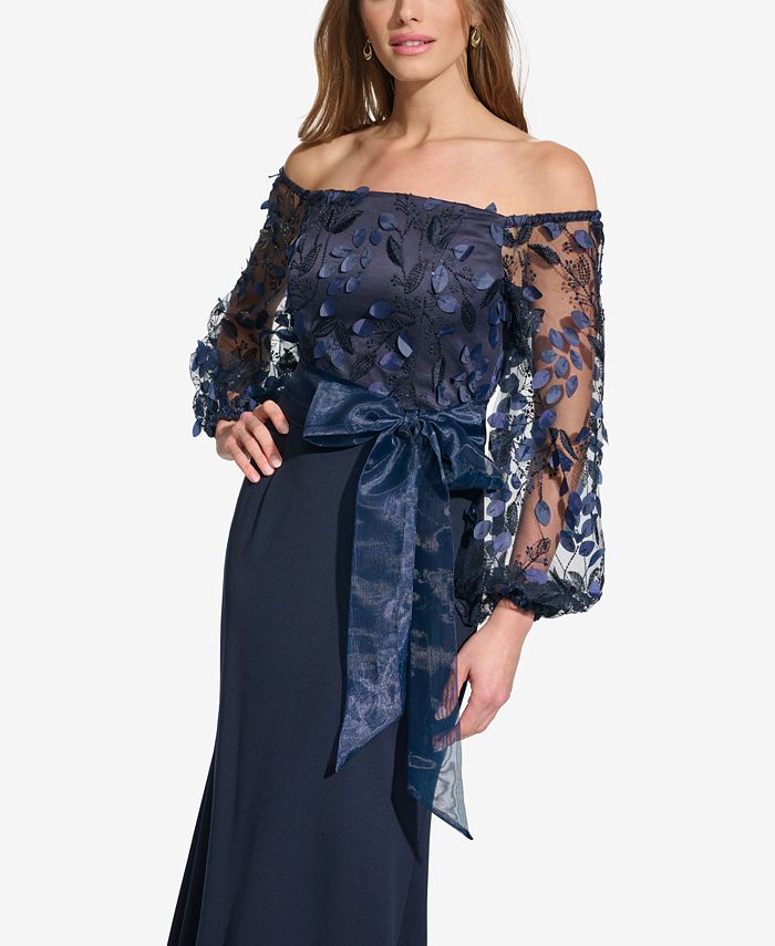 Elegant Event Wear Eliza J Floral Twist Front Sleeveless Gown In Red Eliza  J Dresses Website