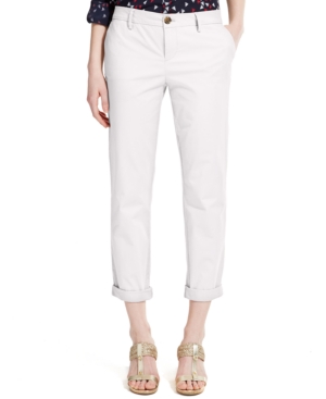 image of Tommy Hilfiger Cuffed Chino Straight-Leg Pants, Created for Macy-s