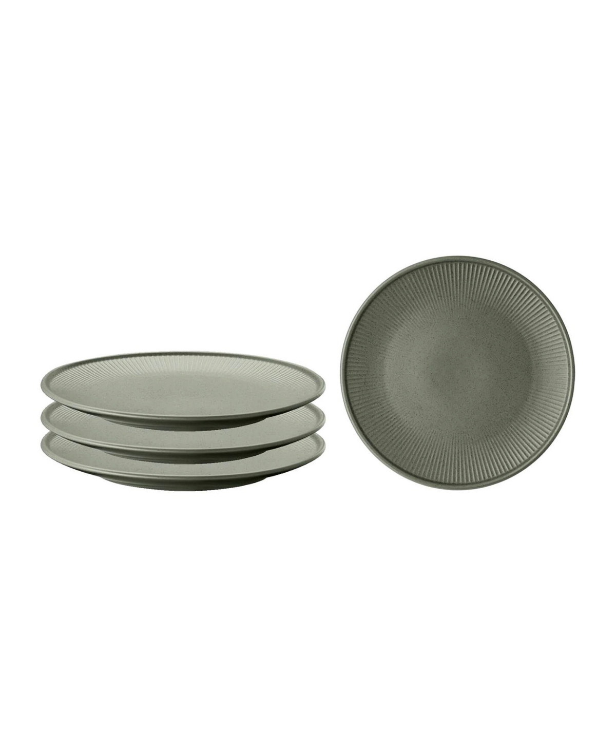Clay Set of 4 Salad Plates, Service for 4 - Gray