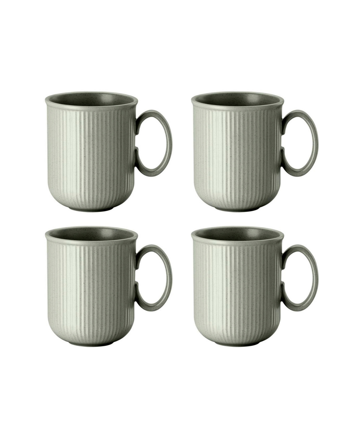 Clay Set of 4 Mugs, Service for 4 - Gray