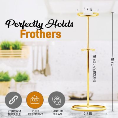 Stainless Steel Original Frother Stand Holds Multiple Types of Coffee Frothers