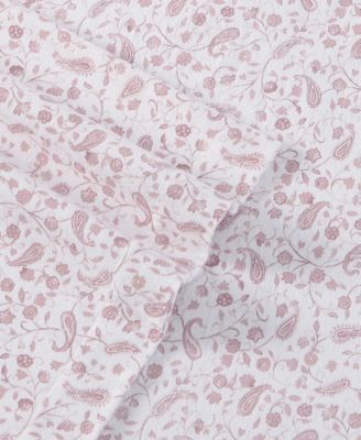 Paisley Prance Cotton Flannel 3-Pc. Sheet Set, Twin