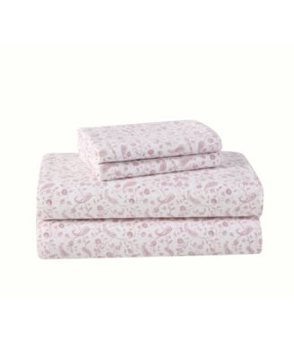Laura Ashley Paisley Prance Cotton Flannel 4-Pc. Sheet Set, Full