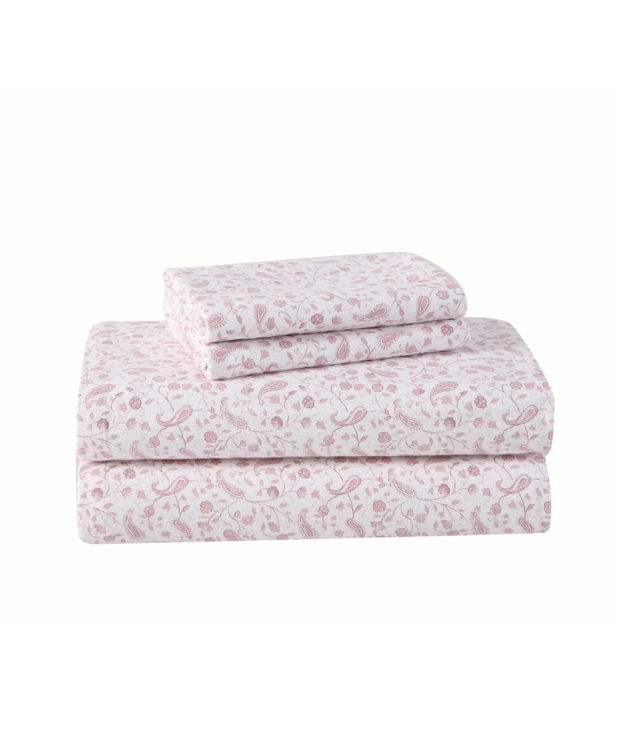 Laura Ashley Paisley Prance Cotton Flannel 4-pc. Sheet Set, Full In Paisley Prance