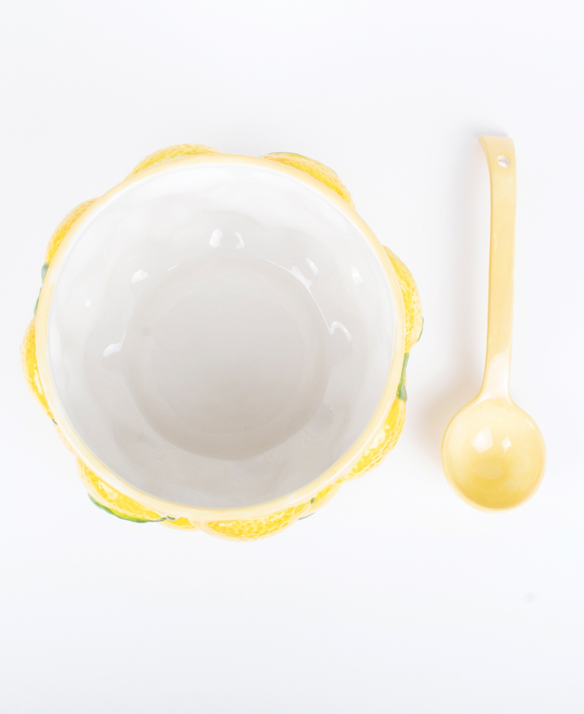 Shop 8 Oak Lane Ceramic Punch Bowl In Lemon Yellow