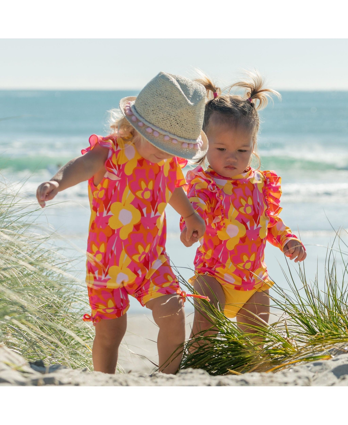 Toddler, Child Girls Pink Pompom Fedora Hat -khaki