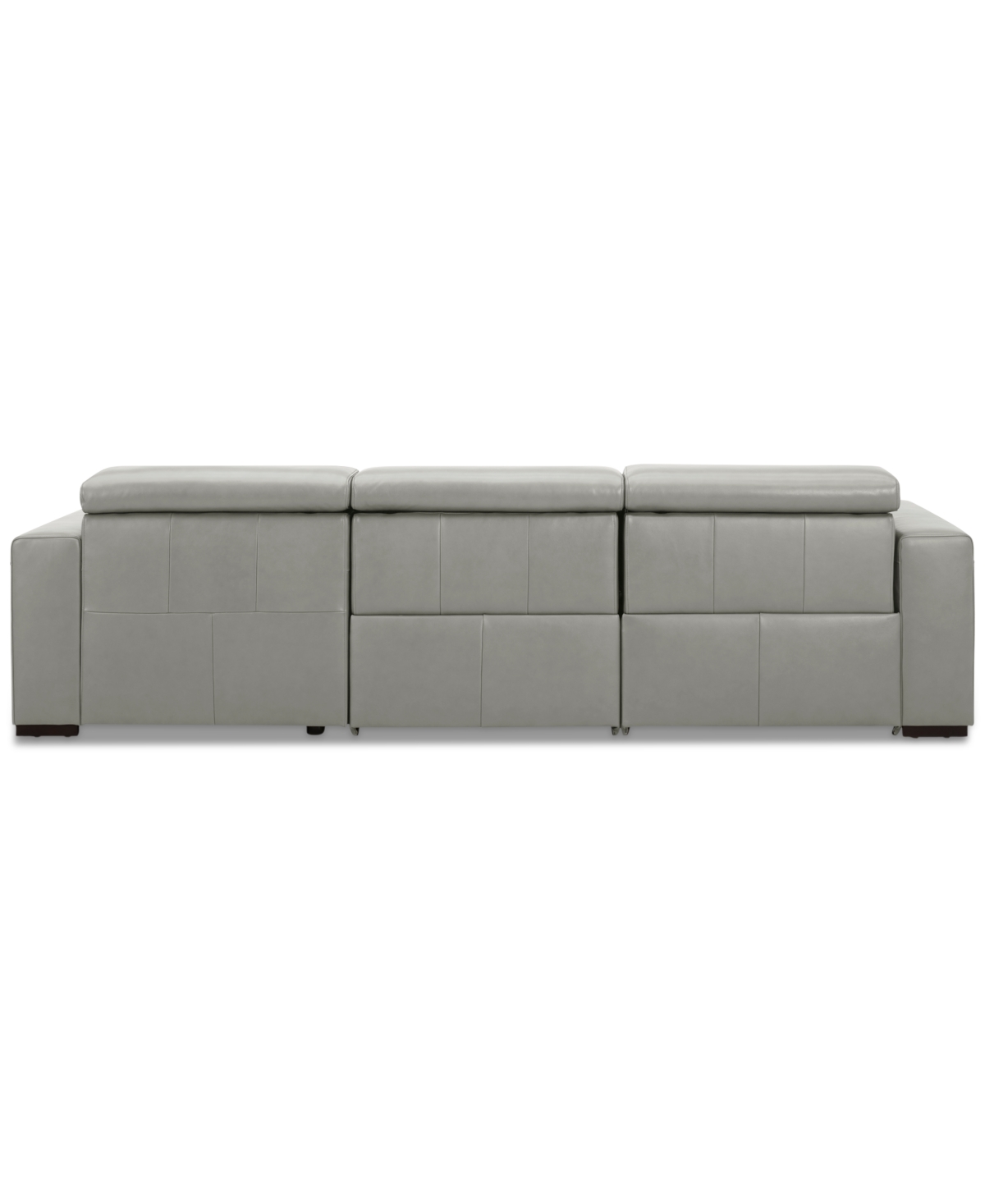 Nevio 3-Pc. Leather Sectional with 2 Power Recliners, Headrests and Chaise, Created For Macy's