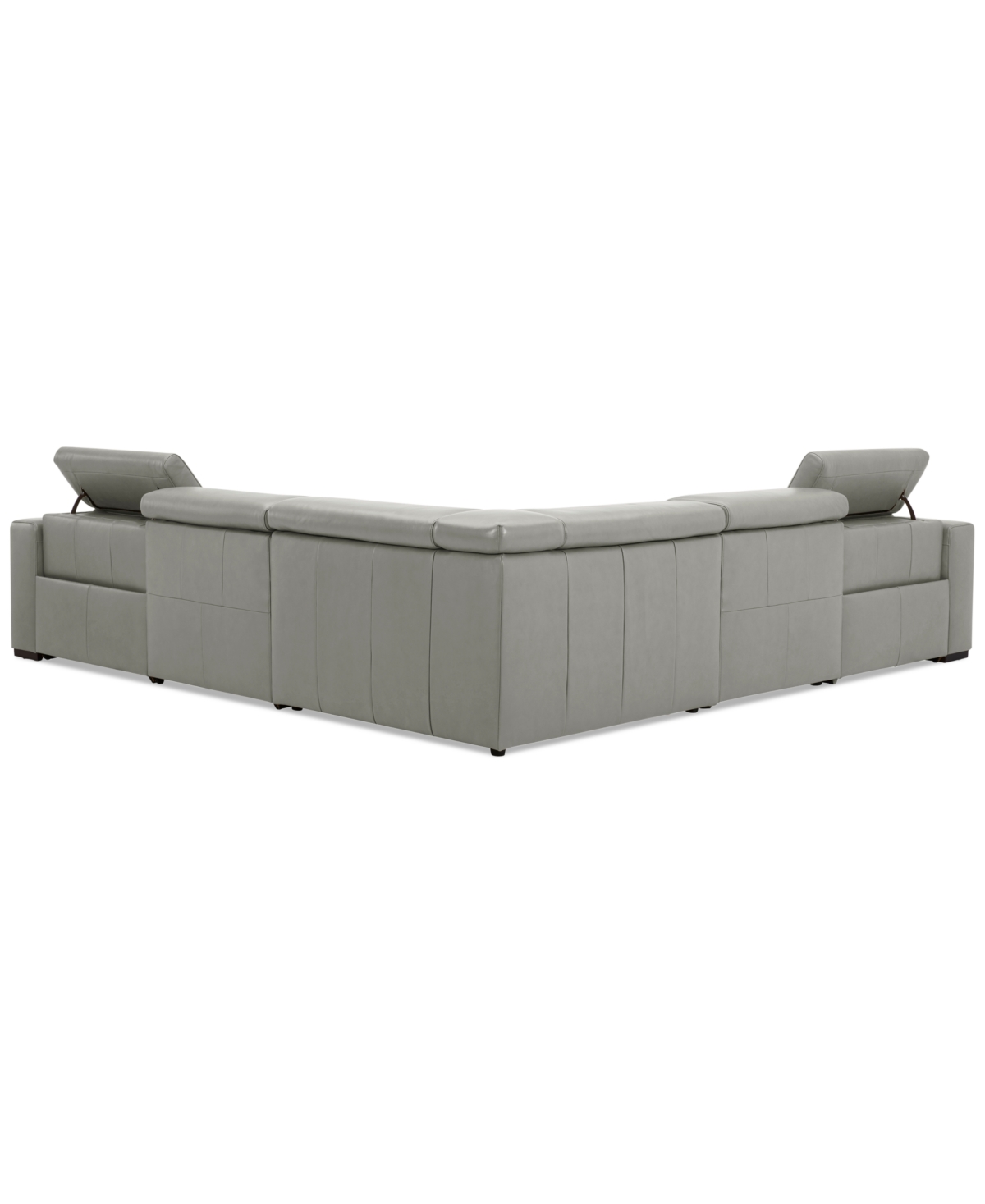 Nevio 5-Pc. Leather Sectional with 2 Power Recliners and Headrests, Created For Macy's