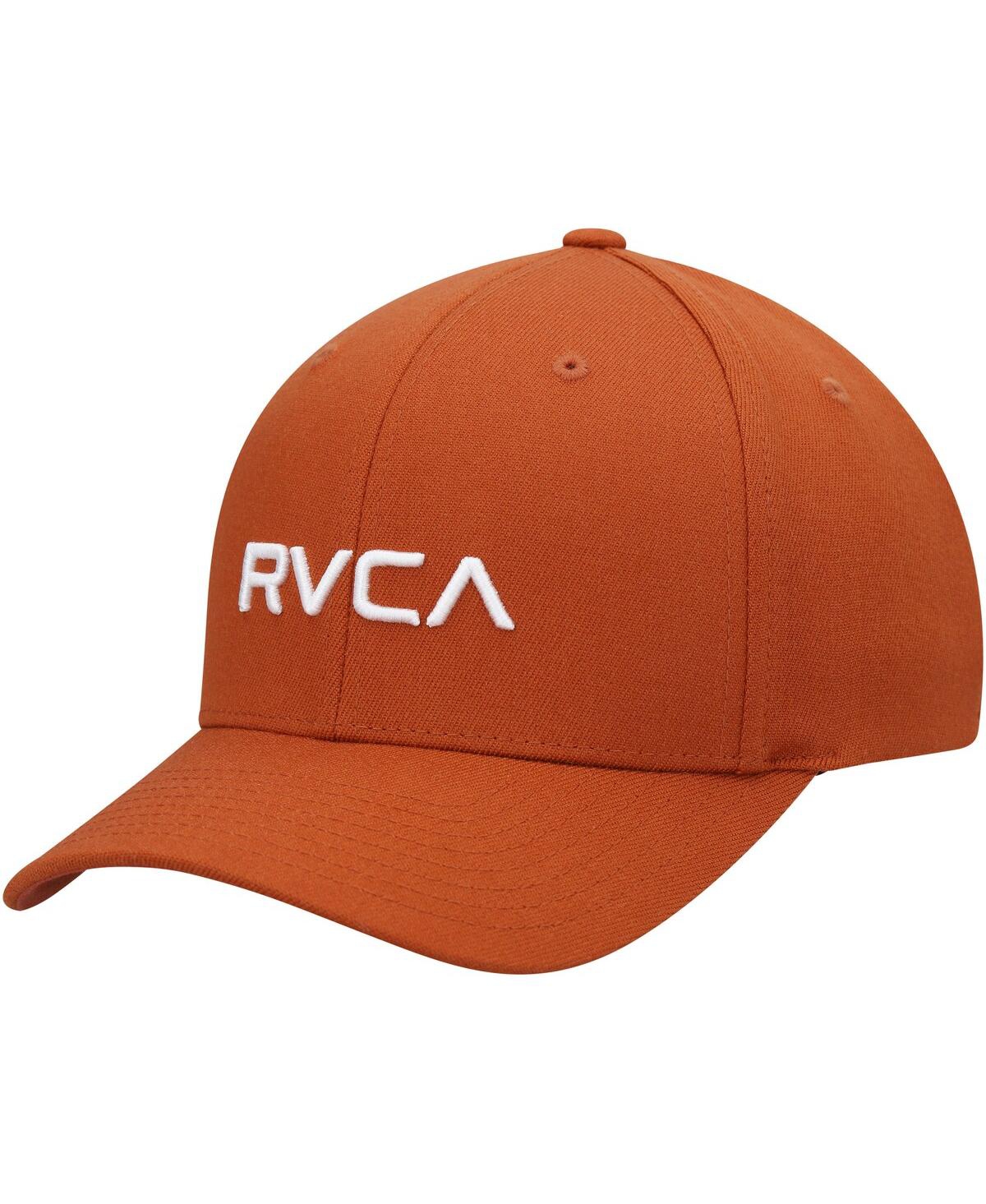 Rvca Men's  Orange Flex Fit Hat