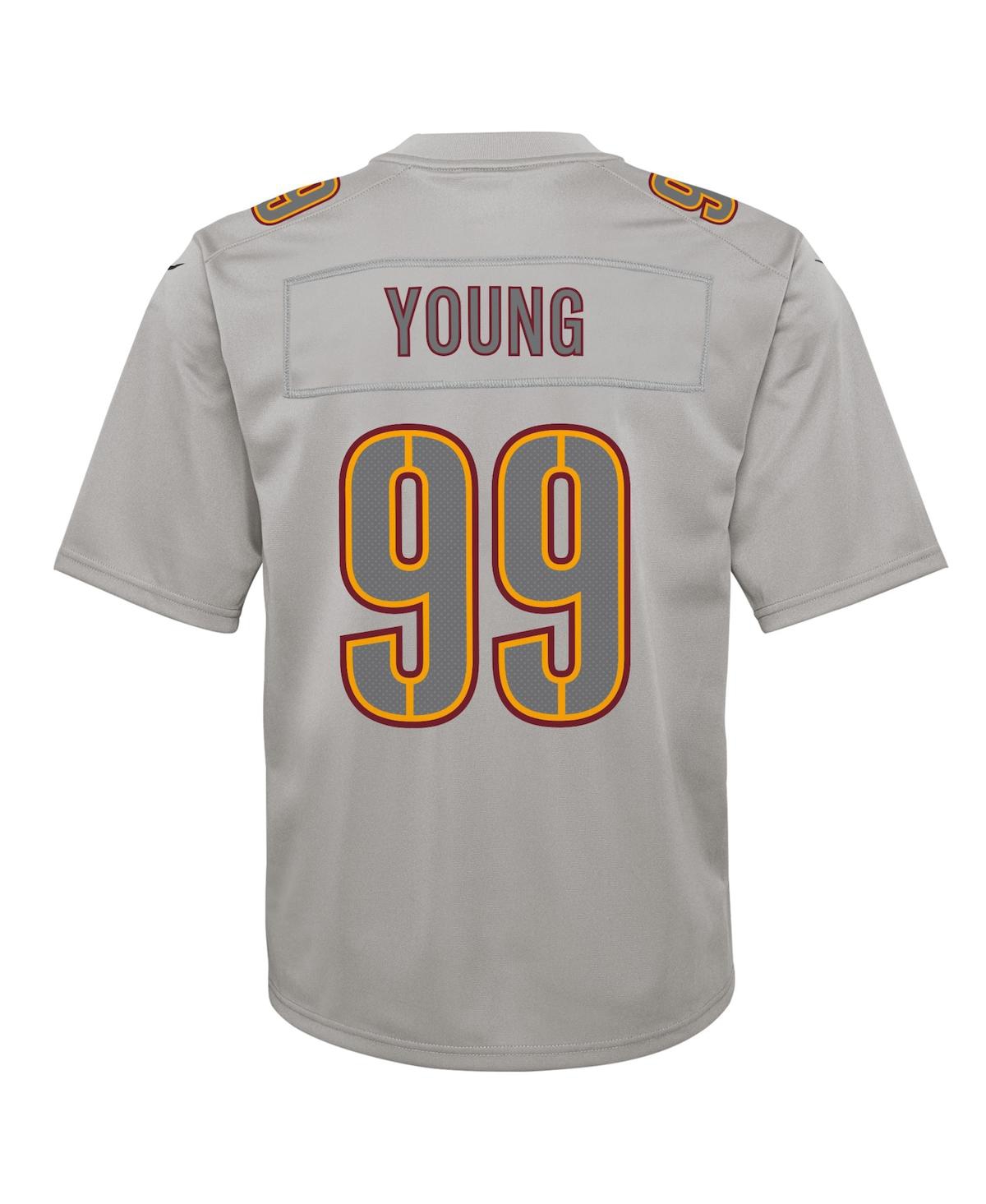 Big Boys Nike Chase YoungWashington Commanders Atmosphere Fashion Game Jersey - Gray