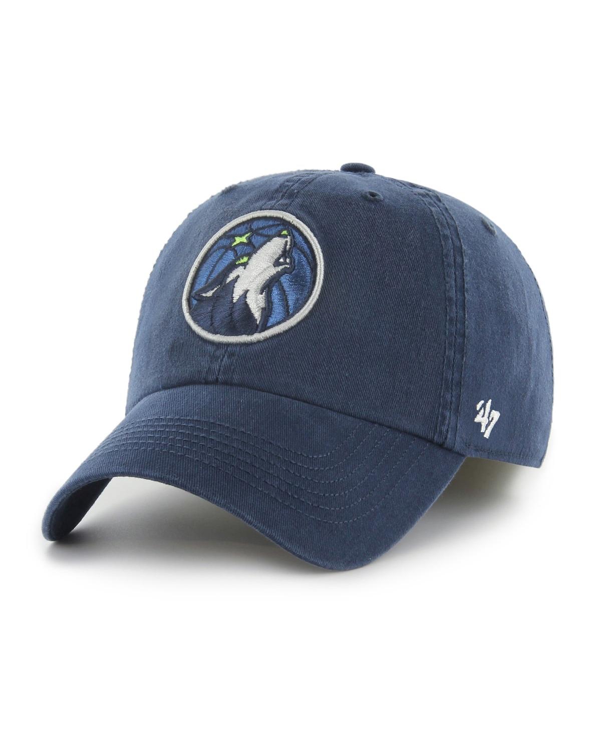Men's '47 Brand Navy Minnesota Timberwolves Classic Franchise Fitted Hat - Navy
