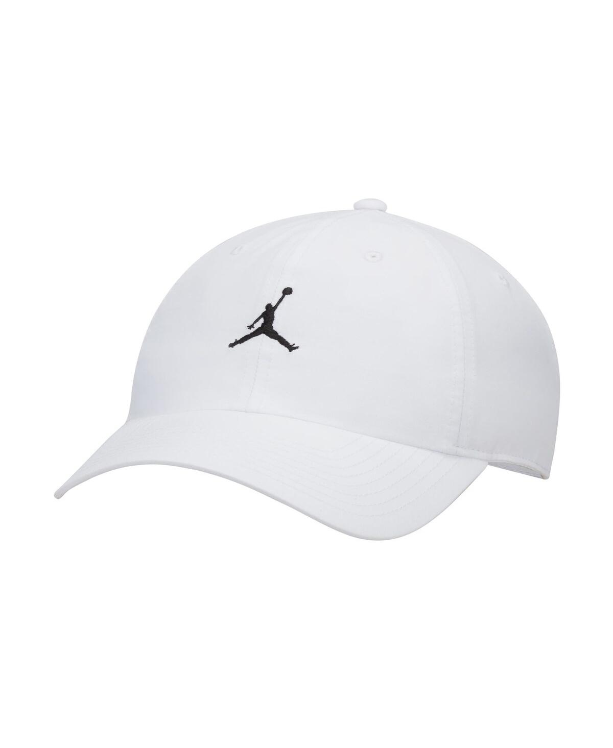 Shop Jordan Men's  White Jumpman Club Adjustable Hat