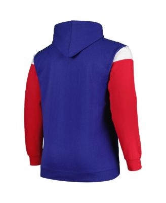 Men's Royal Buffalo Bills Big and Tall Trench Battle Pullover Hoodie