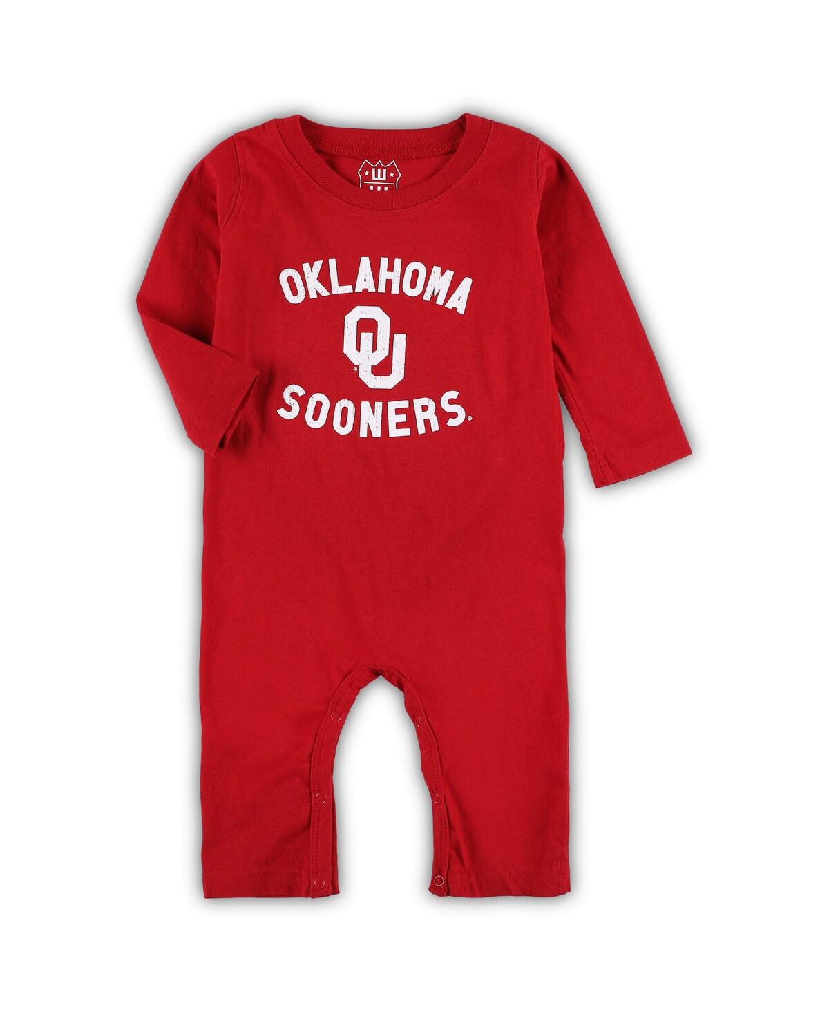 Shop Wes & Willy Infant Boys And Girls  Crimson Distressed Oklahoma Sooners Core Long Sleeve Jumper