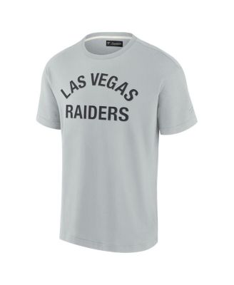 Men's and Women's Gray Las Vegas Raiders Super Soft Short Sleeve T-shirt