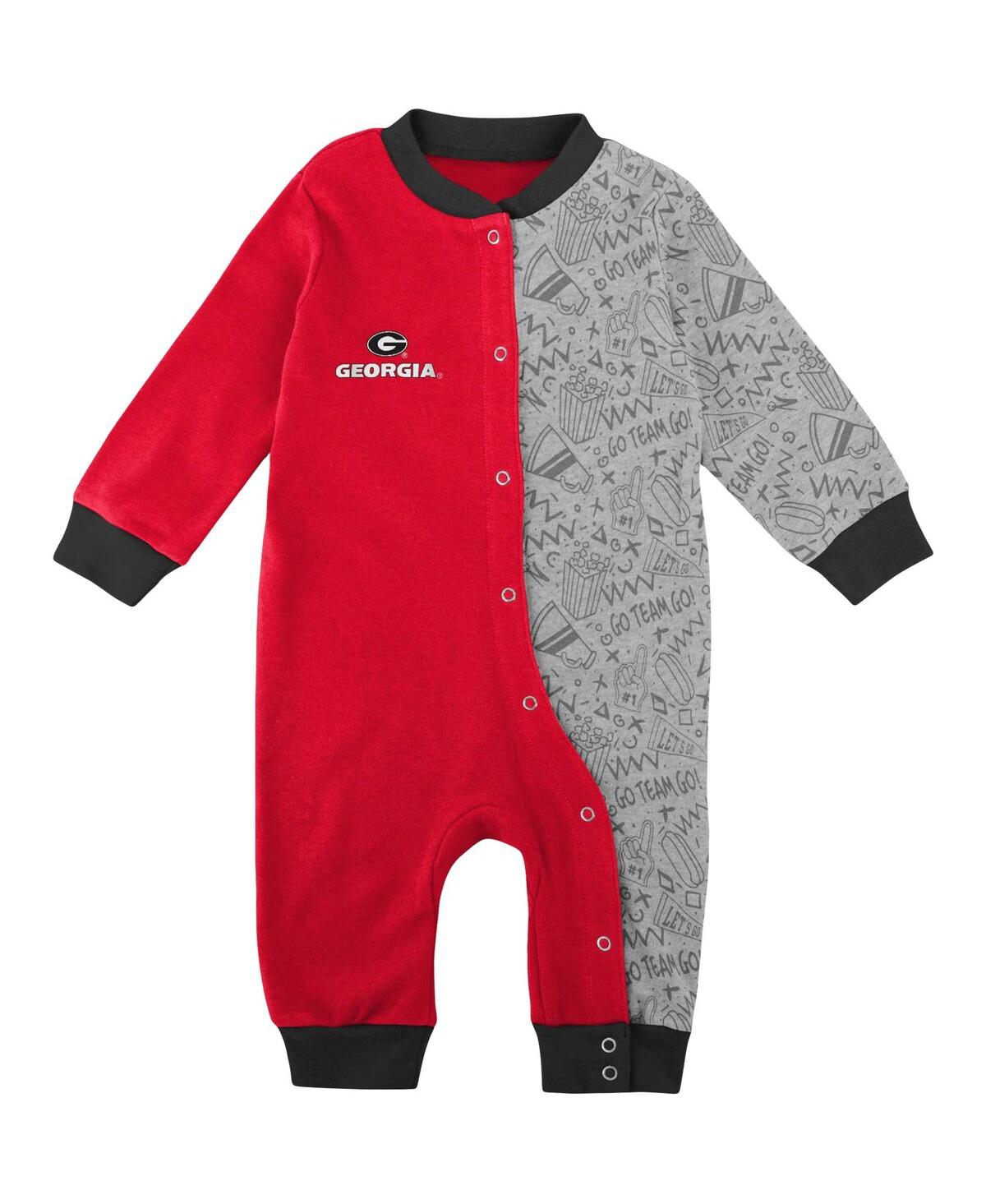 Shop Outerstuff Infant Boys And Girls Red Georgia Bulldogs Playbook Two-tone Sleeper