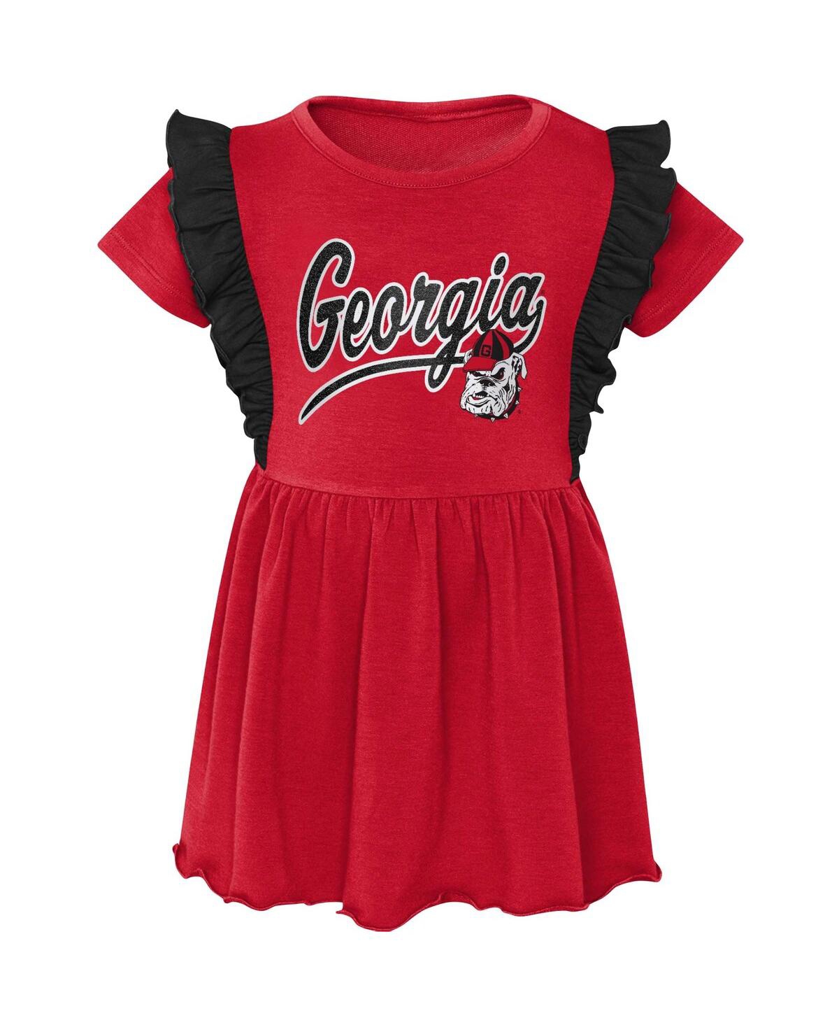 Shop Outerstuff Girls Toddler Red Georgia Bulldogs Too Cute Tri-blend Dress
