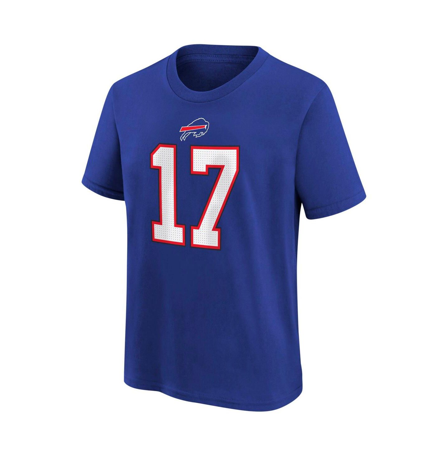 Футболка Nike Josh Allen Royal Buffalo Bills Player Name and Number для малышей — фото 2