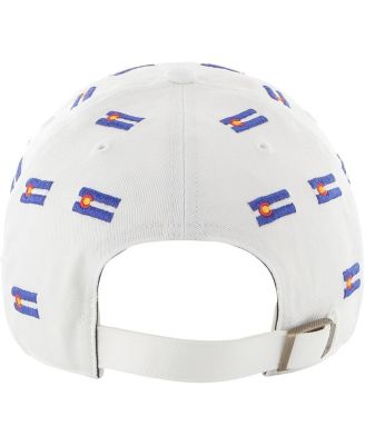 Men's and Women's White Denver Broncos Confetti Clean Up Adjustable Hat