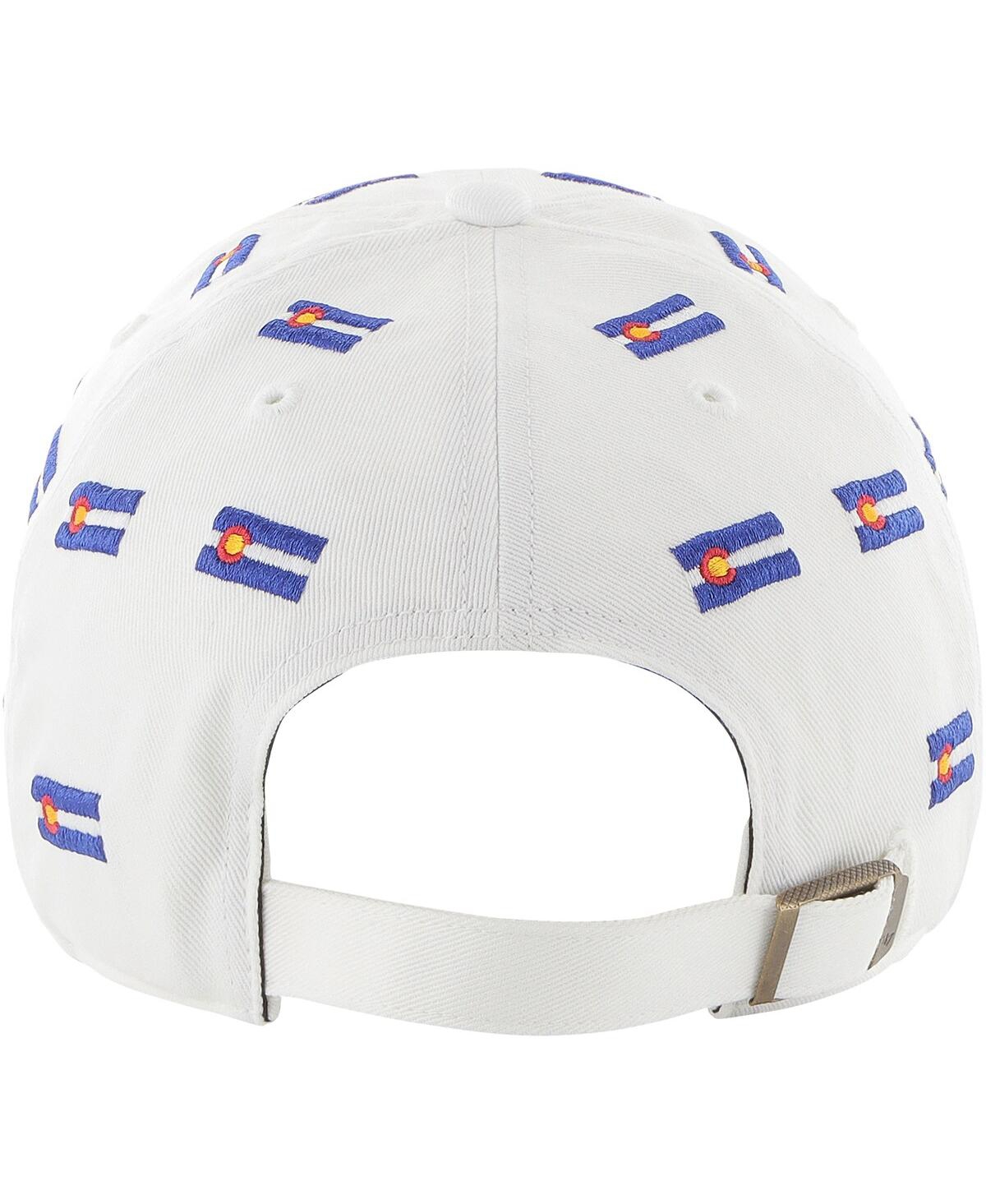 Men's and Women's '47 BrandDenver Broncos Confetti Clean Up Adjustable Hat - White