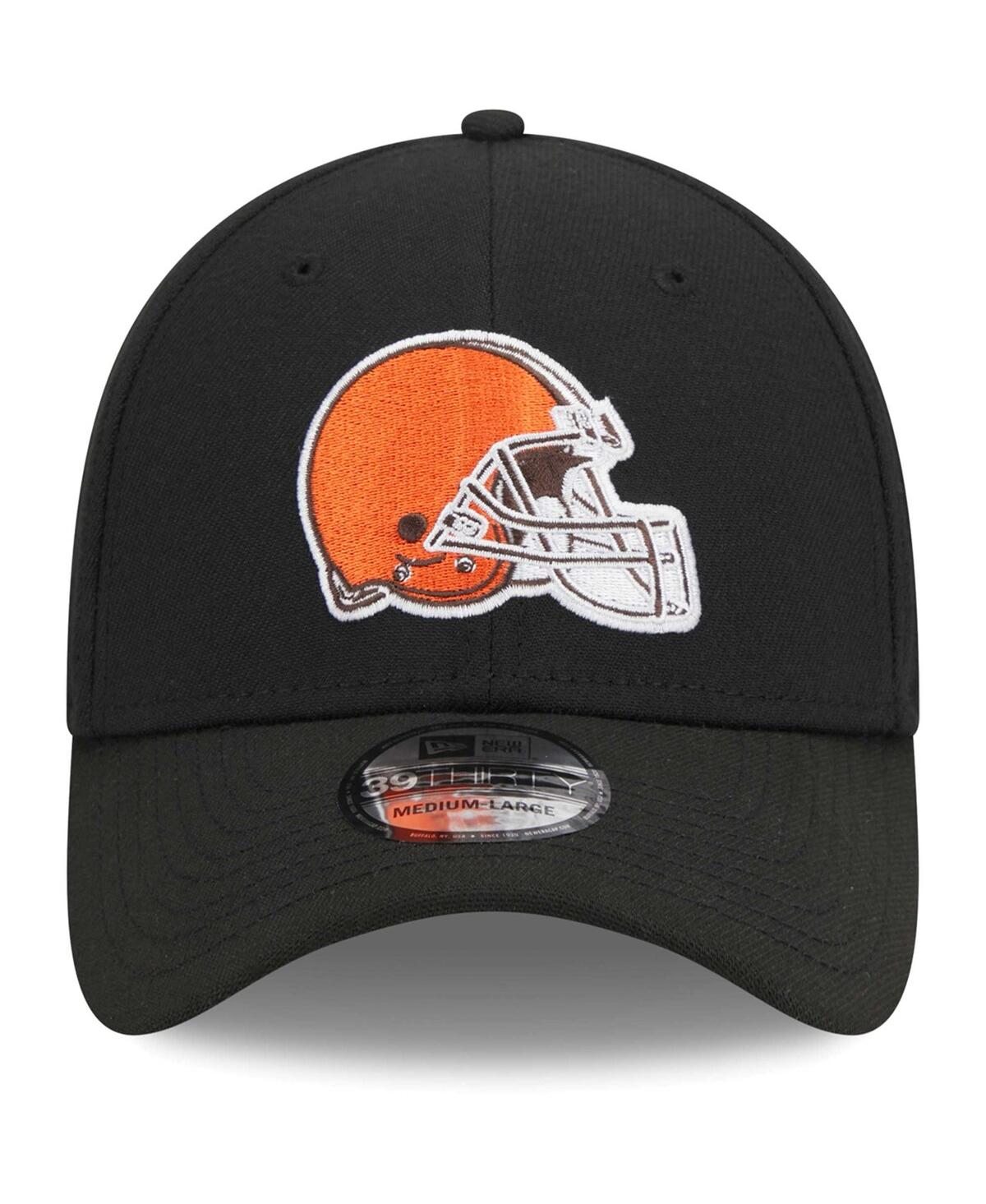 NEW ERA MEN'S NEW ERA BLACK CLEVELAND BROWNS MAIN 39THIRTY FLEX HAT 