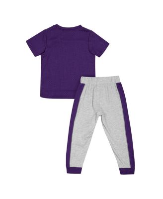 Toddler Boys Purple, Heather Gray Kansas State Wildcats Ka-Boot-It Jersey and Pants Set