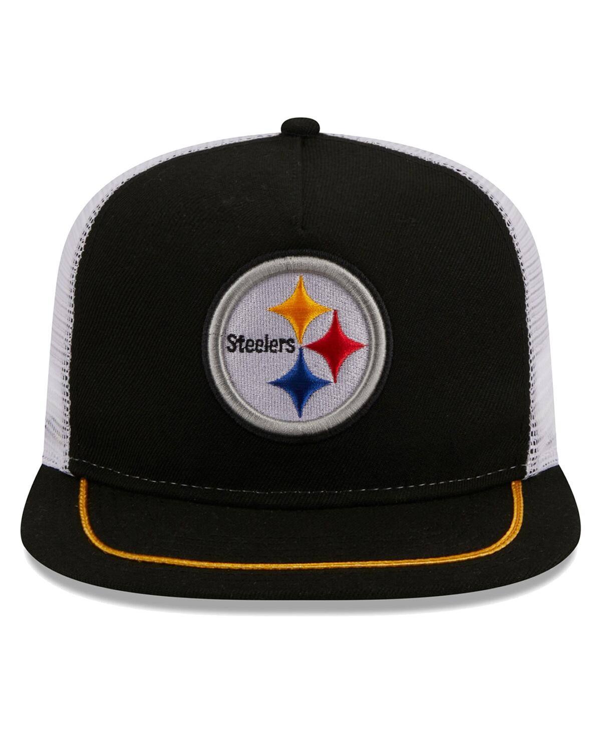 Men's New Era White Pittsburgh Steelers Original Classic Golfer Snapback Hat - White