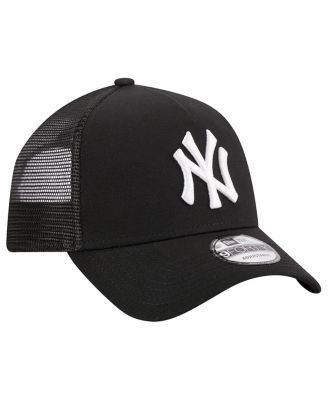 Men's Black New York Yankees A-Frame 9FORTY Trucker Adjustable Hat
