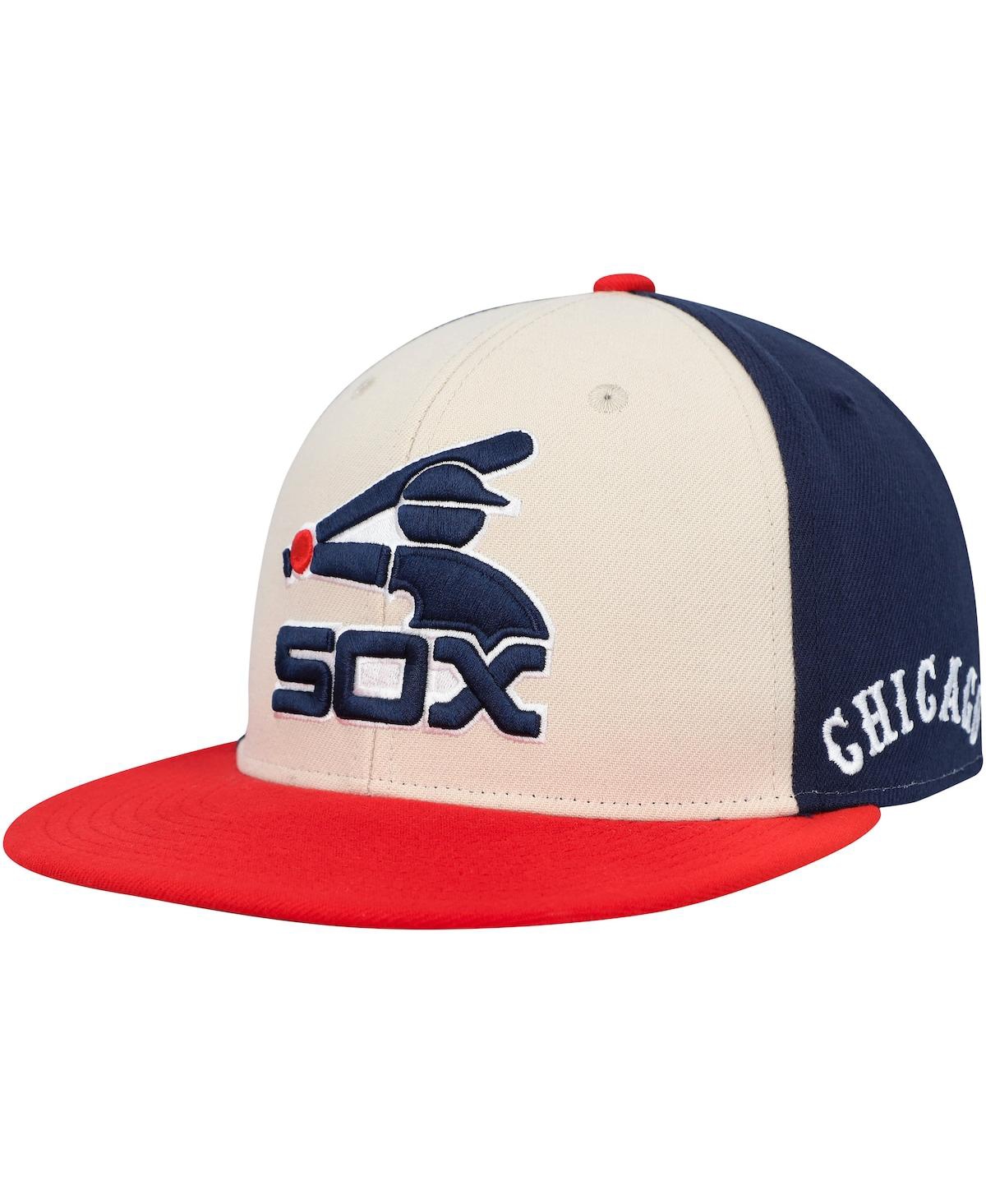 Mitchell & Ness Men's  Cream, Red Chicago White Sox Home Field Fitted Hat In Cream,red